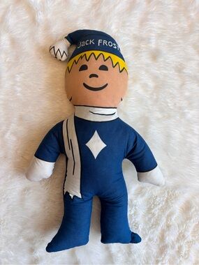 Vintage 1970s Jack Frost Sugar Branded Plush Advertising Rag Doll 17"